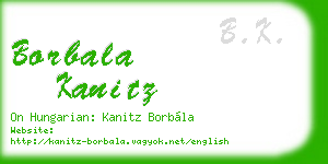 borbala kanitz business card
