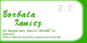 borbala kanitz business card
